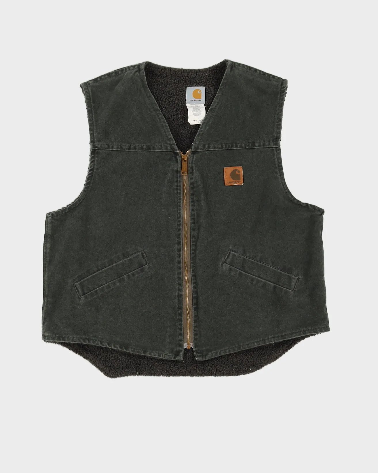 00s Carhartt Green Workwear Gilet - L