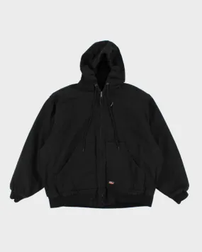 00s Dickies Black Hooded Workwear Jacket - XXL