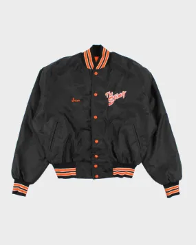 90s Vintage Mens BlackThe Sting Coach Bomber Jacket - XL