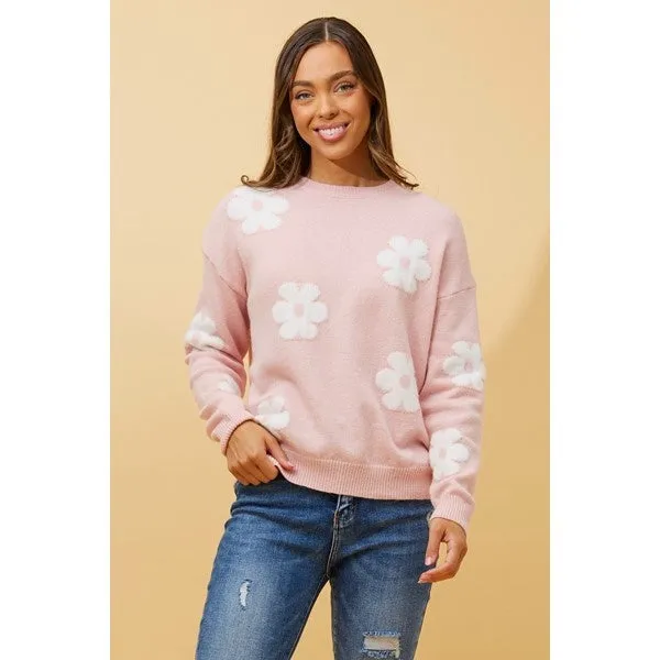 ASTER FLORAL KNIT JUMPER