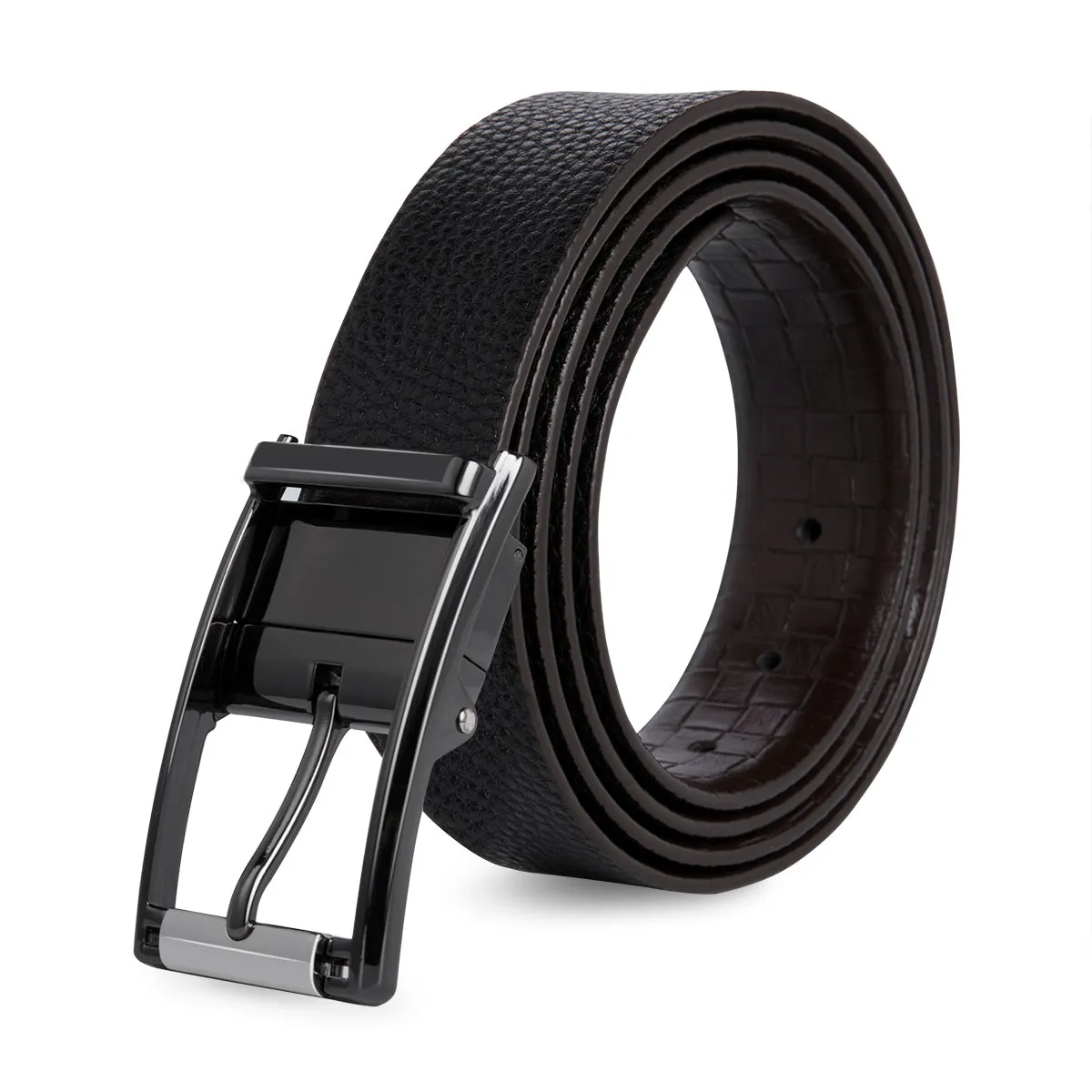 Black Reversible Japanese Pin Buckle Belt Black