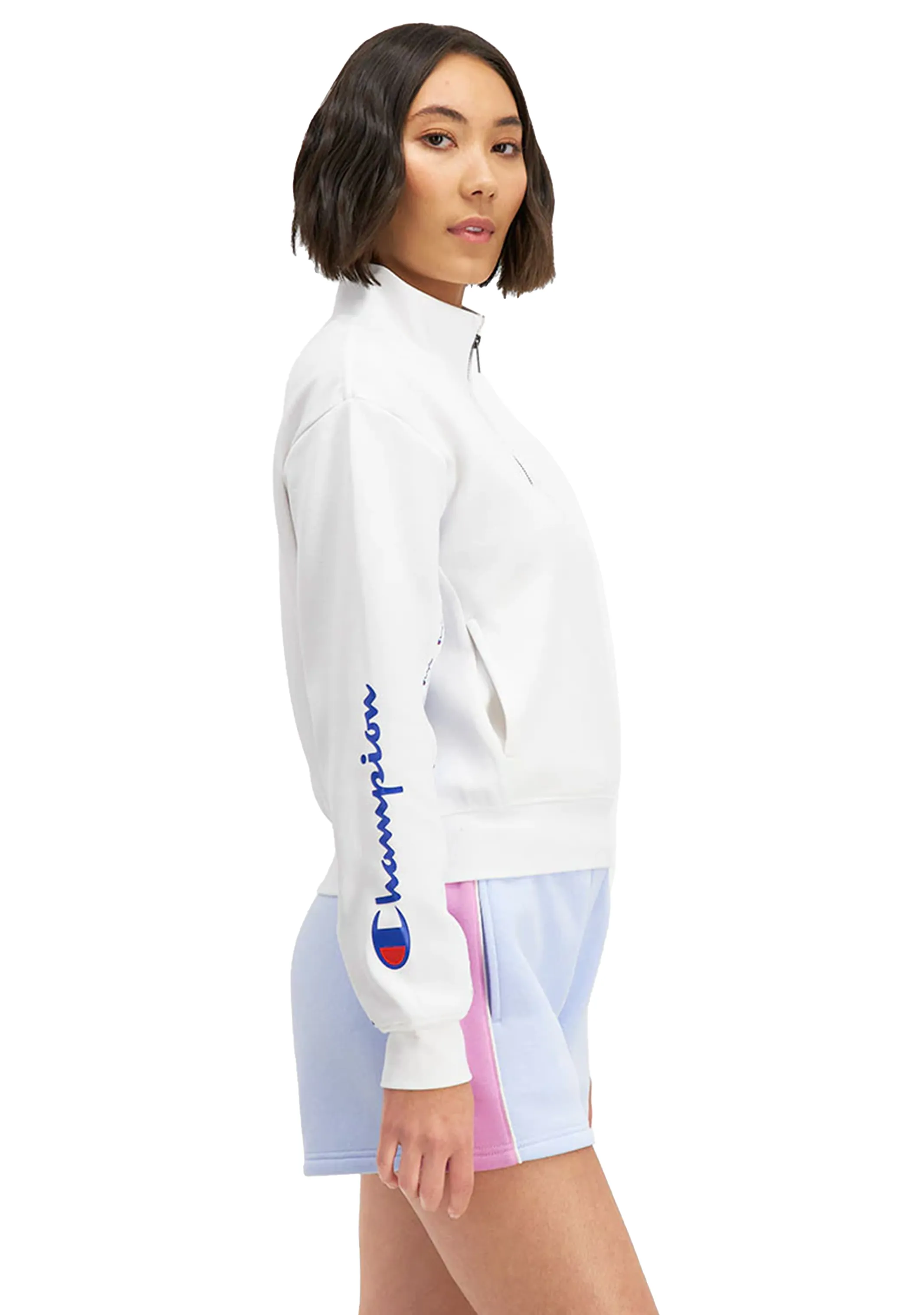 Champion Womens Rochester Quater Zip Crew <br> CTMTN WIT