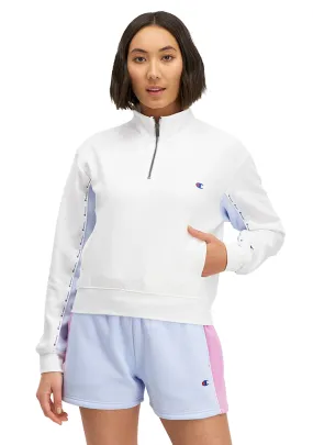 Champion Womens Rochester Quater Zip Crew <br> CTMTN WIT