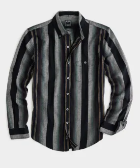 Charcoal Stripe Flannel Shirt