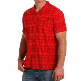 Cinch Men's Tribal Print Short Sleeve Camp Shirt