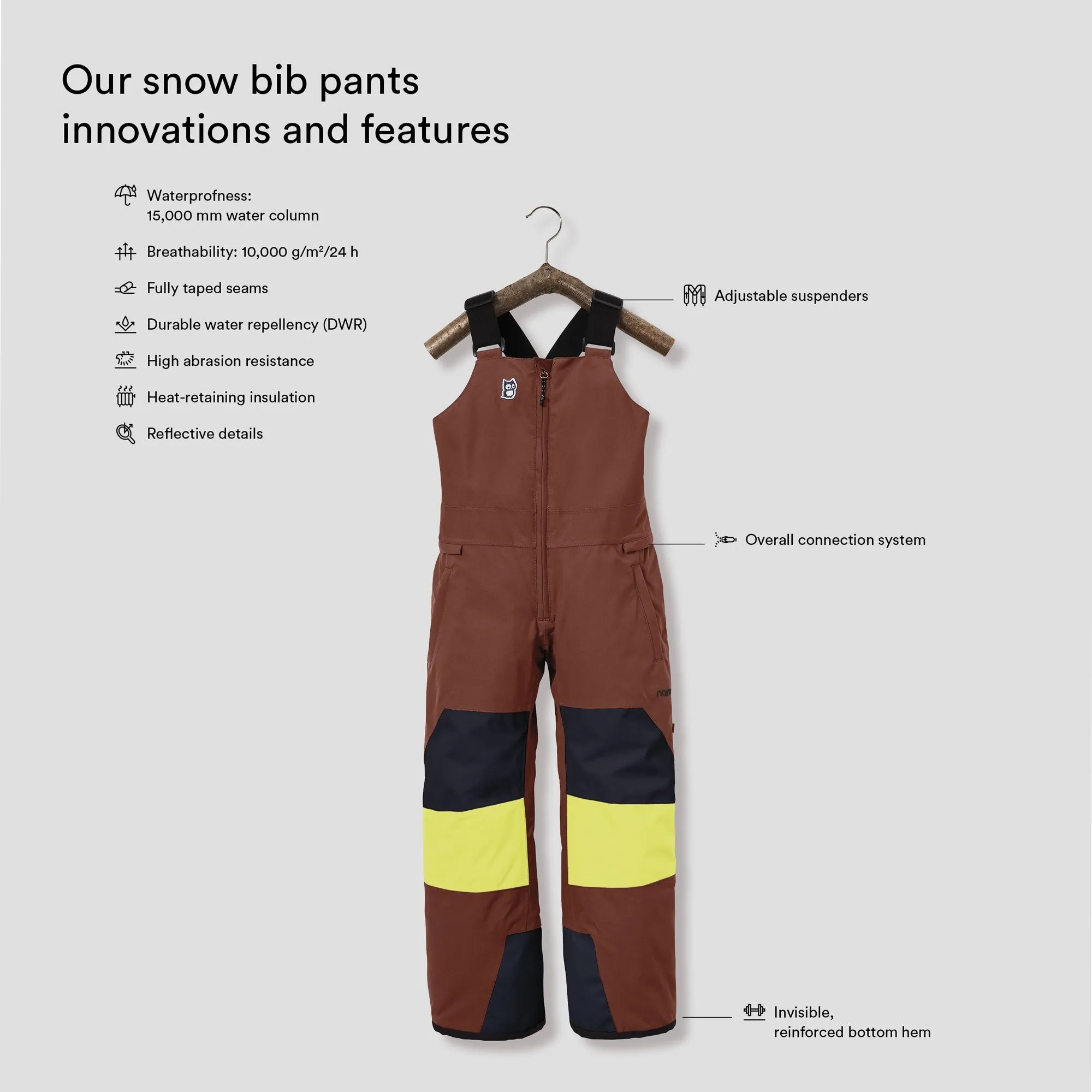 Corbet snow bib pants