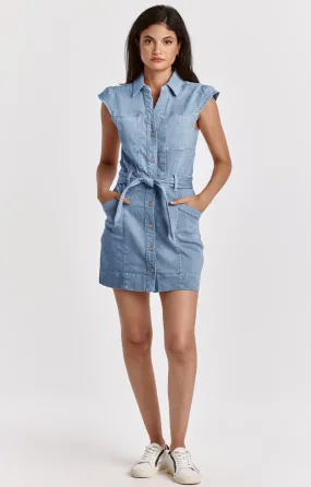 Dear John Kate Button Front Colored Denim Dress Vaisley