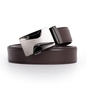 Electroplated Curve Shape Automatic Buckle Belt 4 Colors