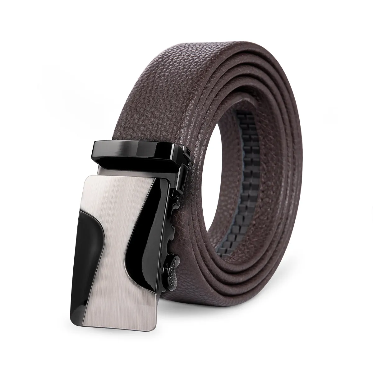 Electroplated Curve Shape Automatic Buckle Belt 4 Colors