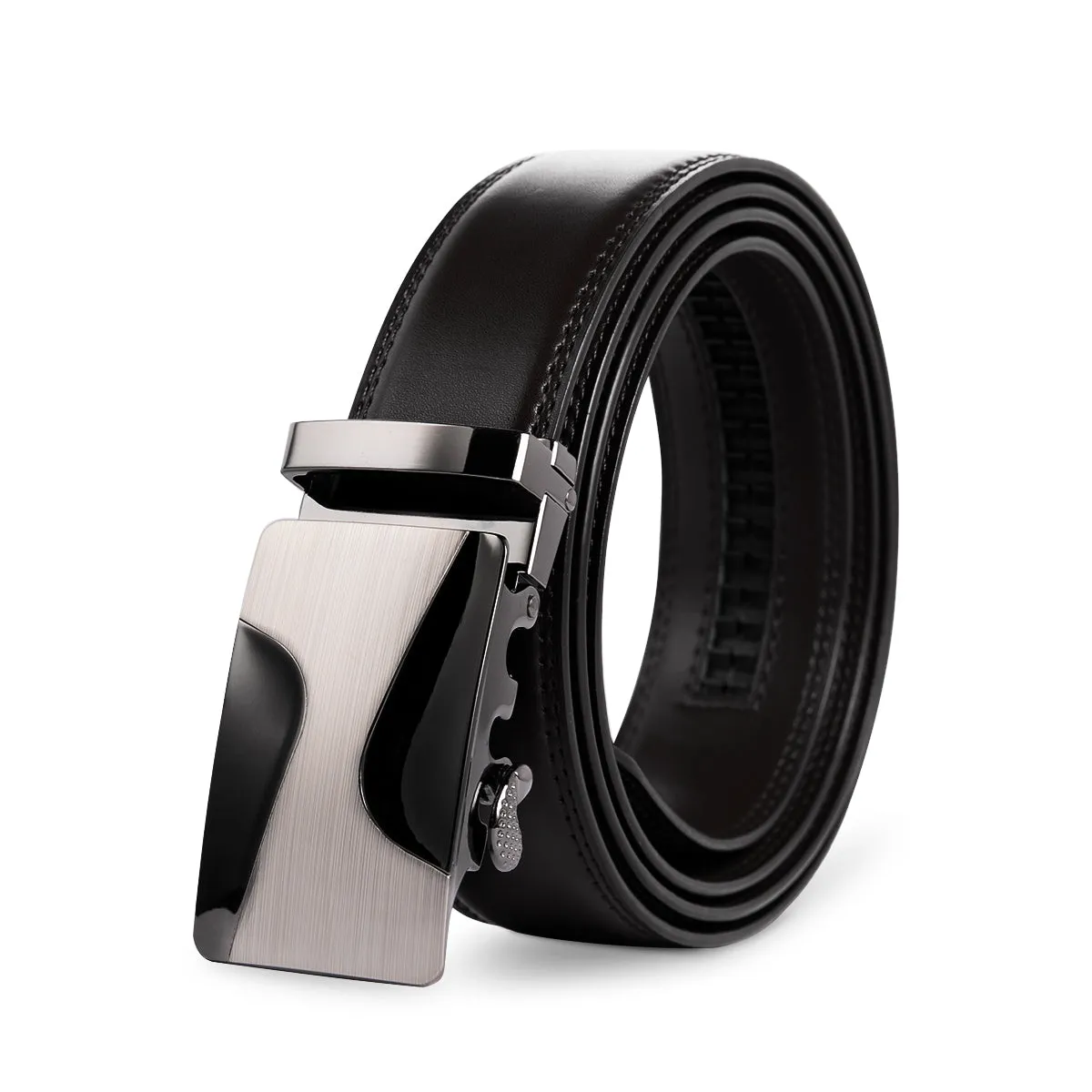 Electroplated Curve Shape Automatic Buckle Belt 4 Colors