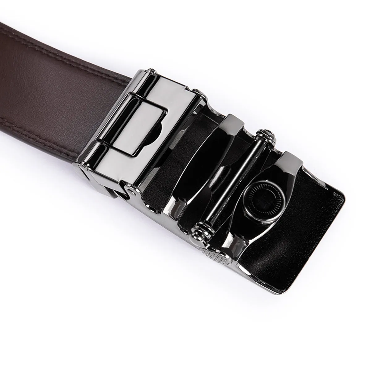 Electroplated Curve Shape Automatic Buckle Belt 4 Colors