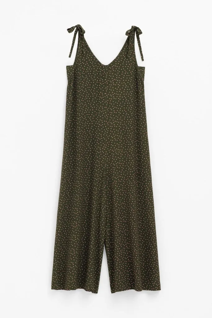 Elk The Label - Jorunn Jumpsuit - Olive/pink Spot Mikro Print