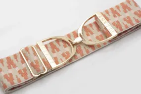 ELLANY - PEACH CALITO 2" GOLD STIRRUP ELASTIC BELTS