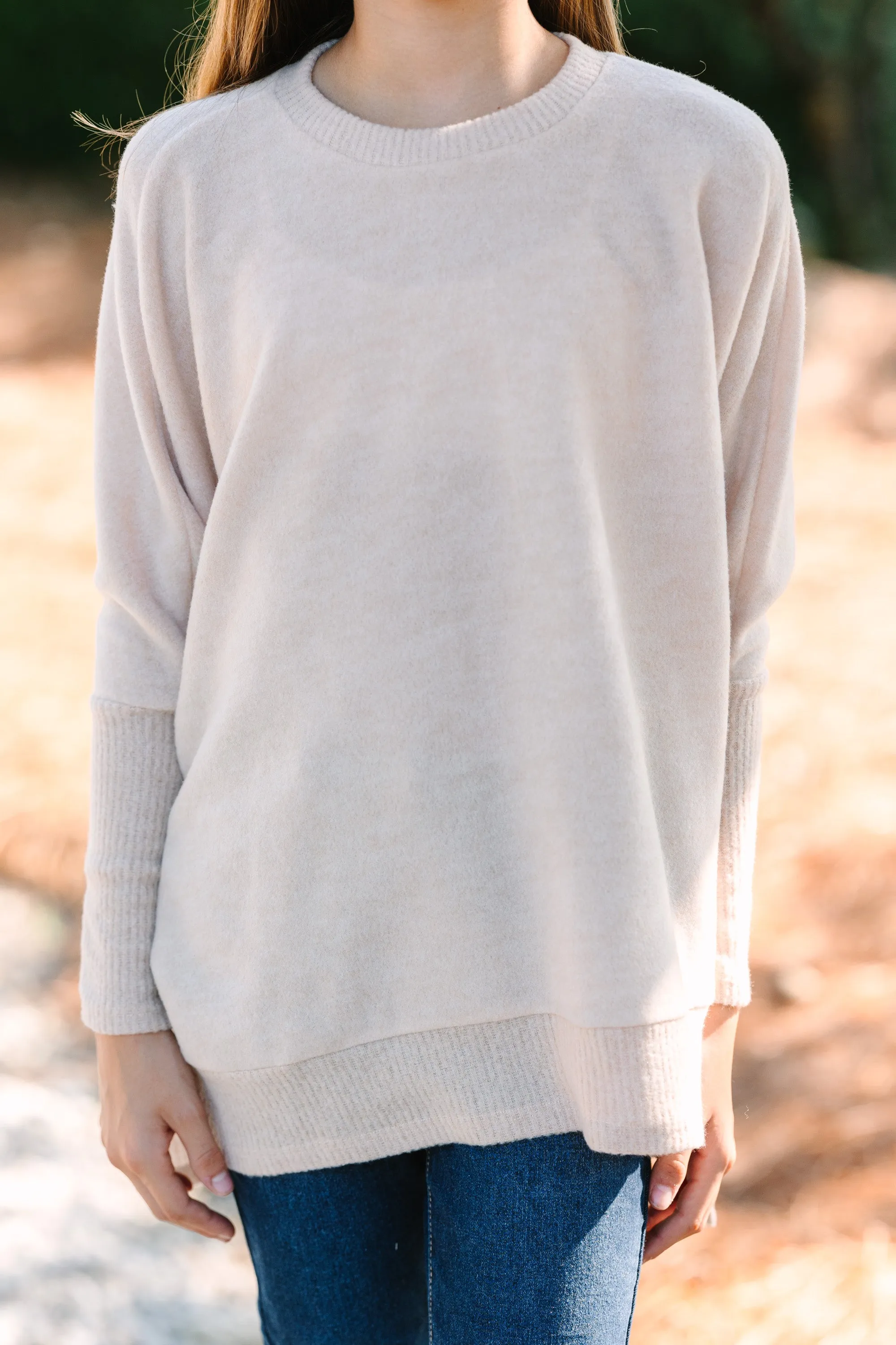 Girls: Always Fun Oatmeal Brown Tunic