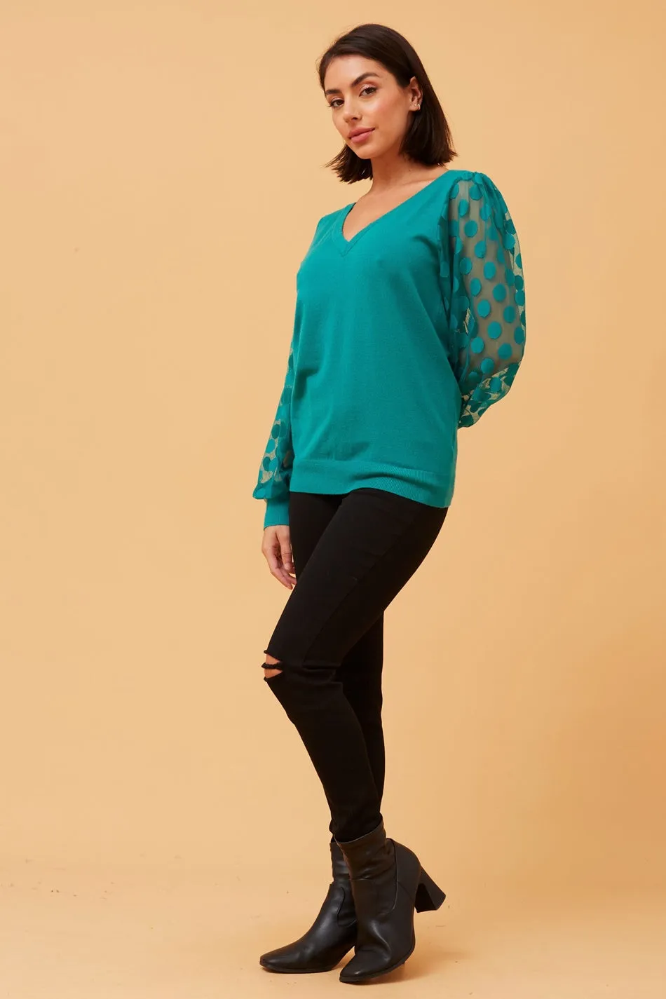 HENRIETTA POLKA DOT KNIT JUMPER