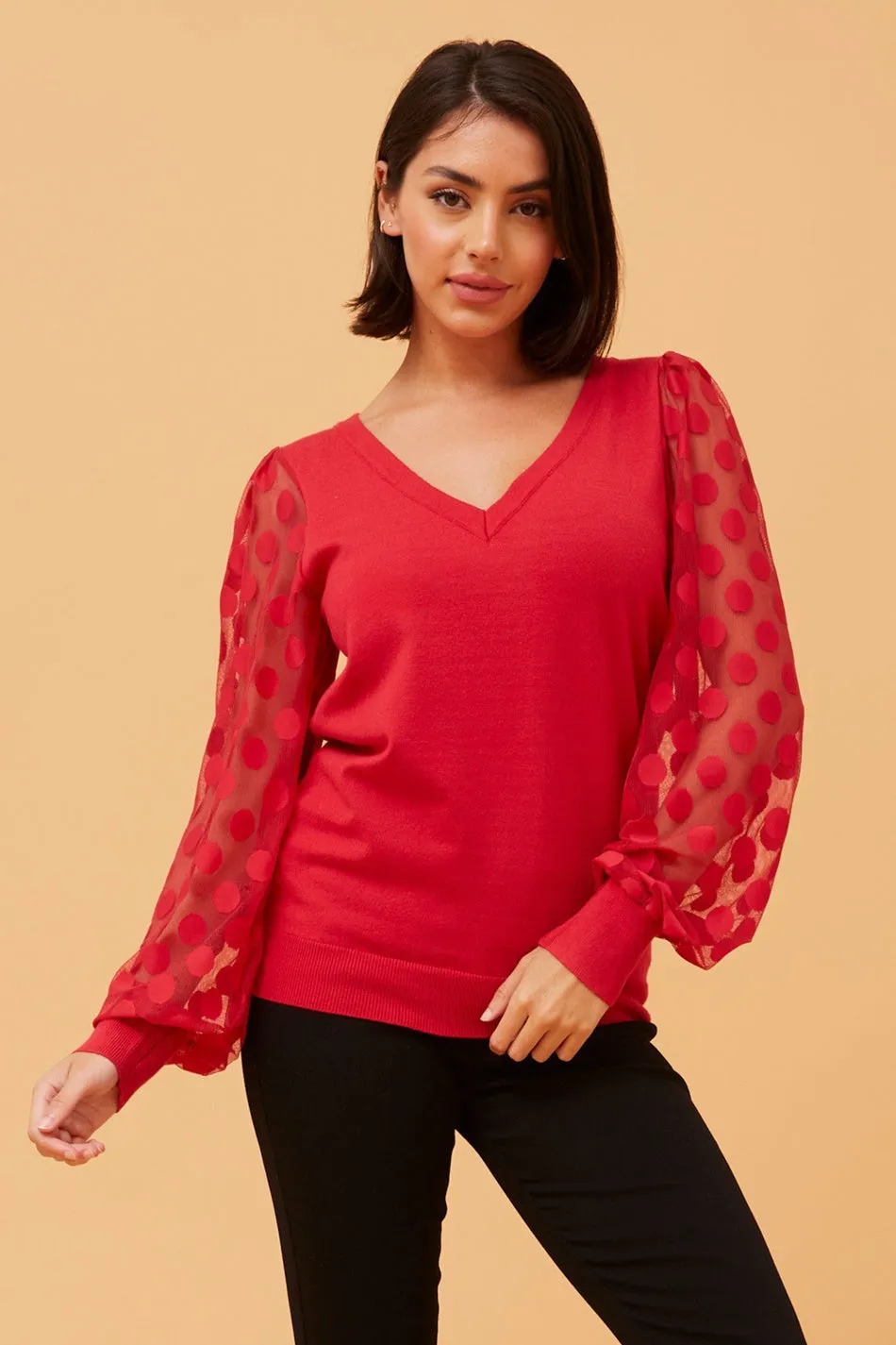 HENRIETTA POLKA DOT KNIT JUMPER