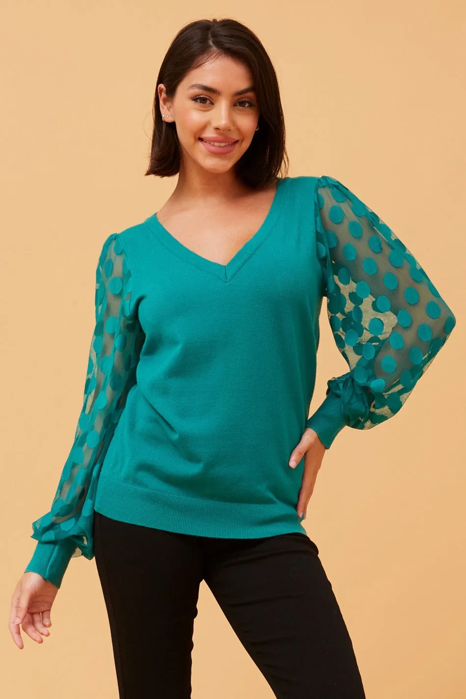 HENRIETTA POLKA DOT KNIT JUMPER