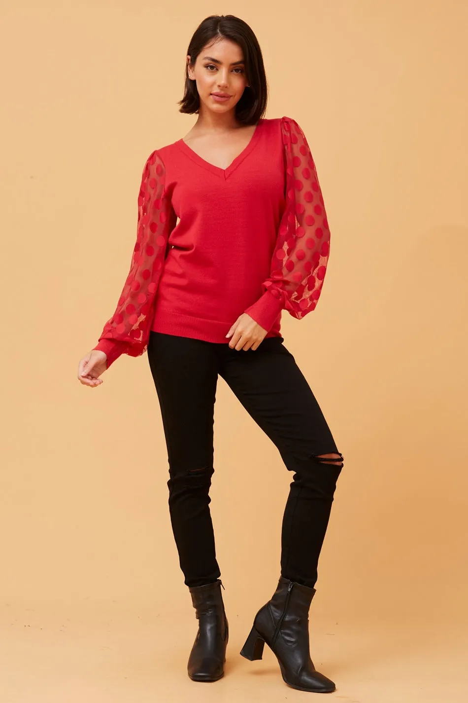 HENRIETTA POLKA DOT KNIT JUMPER