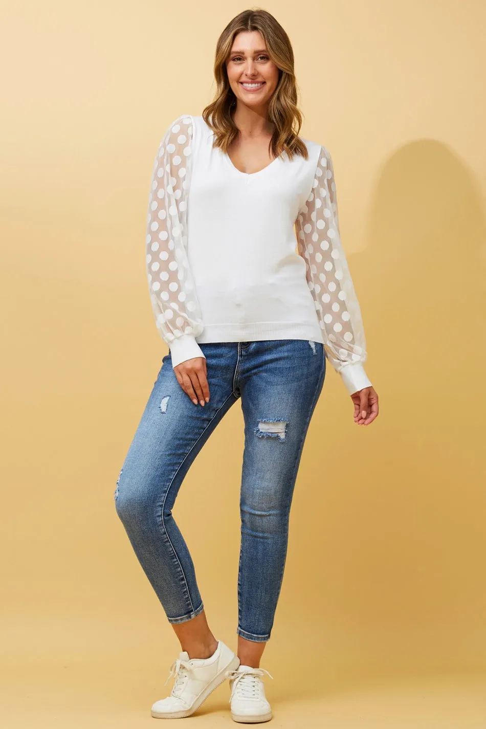 HENRIETTA POLKA DOT KNIT JUMPER