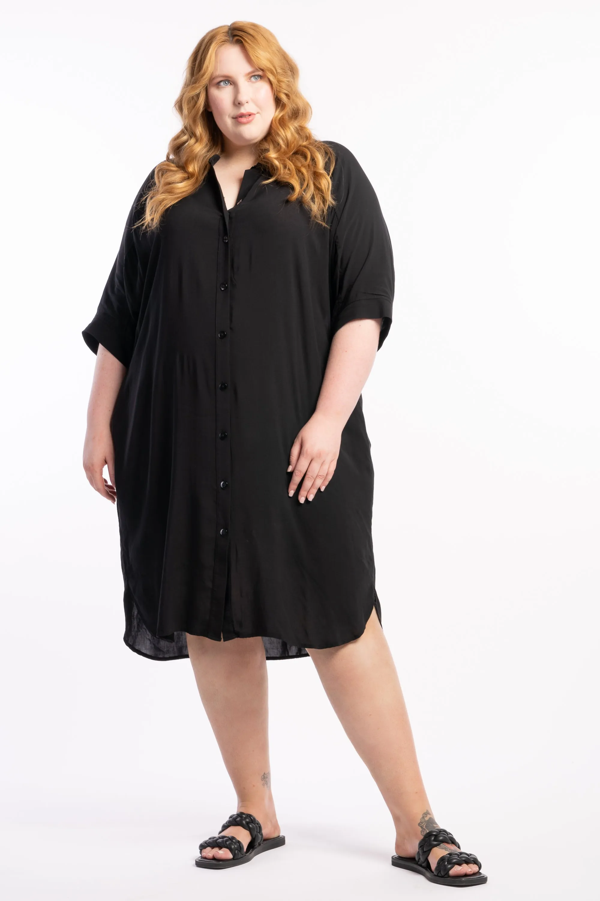 I'm So Excited Oversized Dress - Black