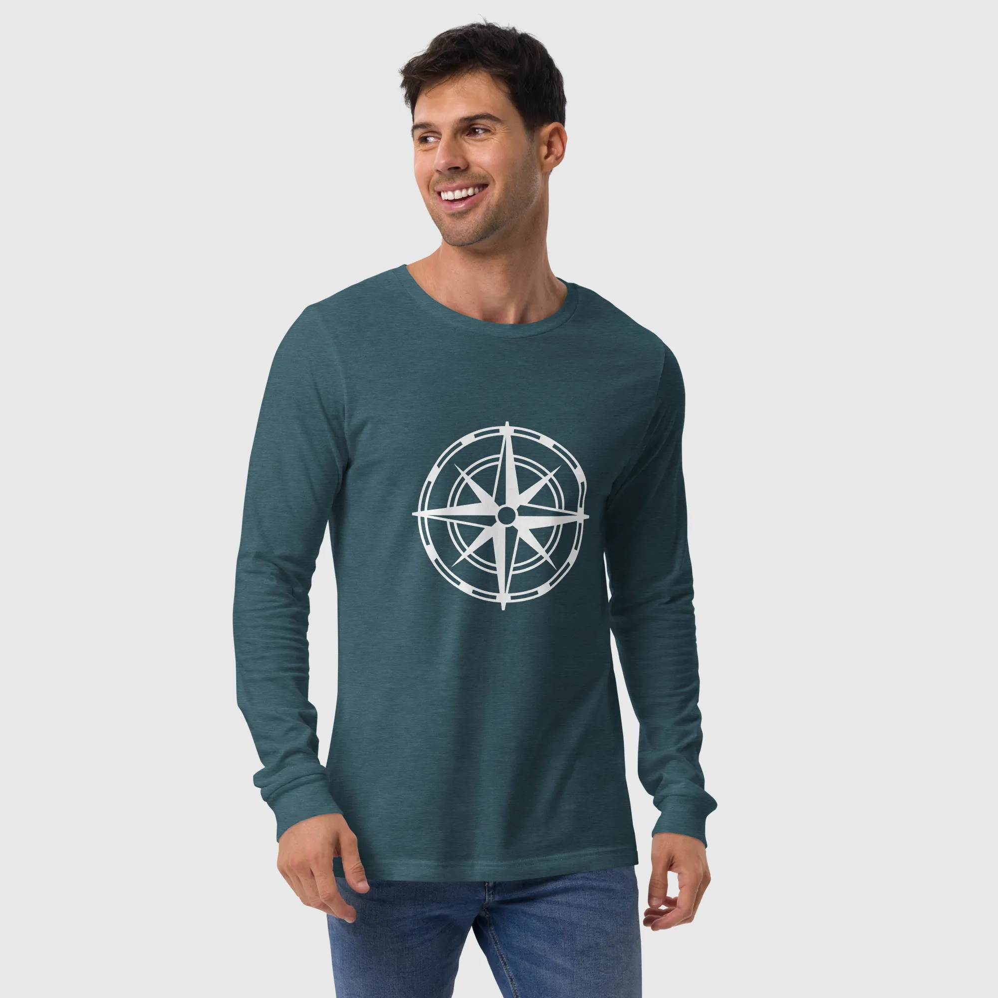 Men's Long Sleeve Tee - Compass