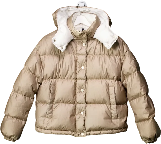 Moncler Metallic Beige Daos Down Jacket UK XXS