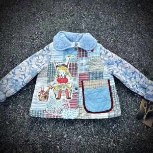 Quilt and Denim Jacket with Goldilocks Applique