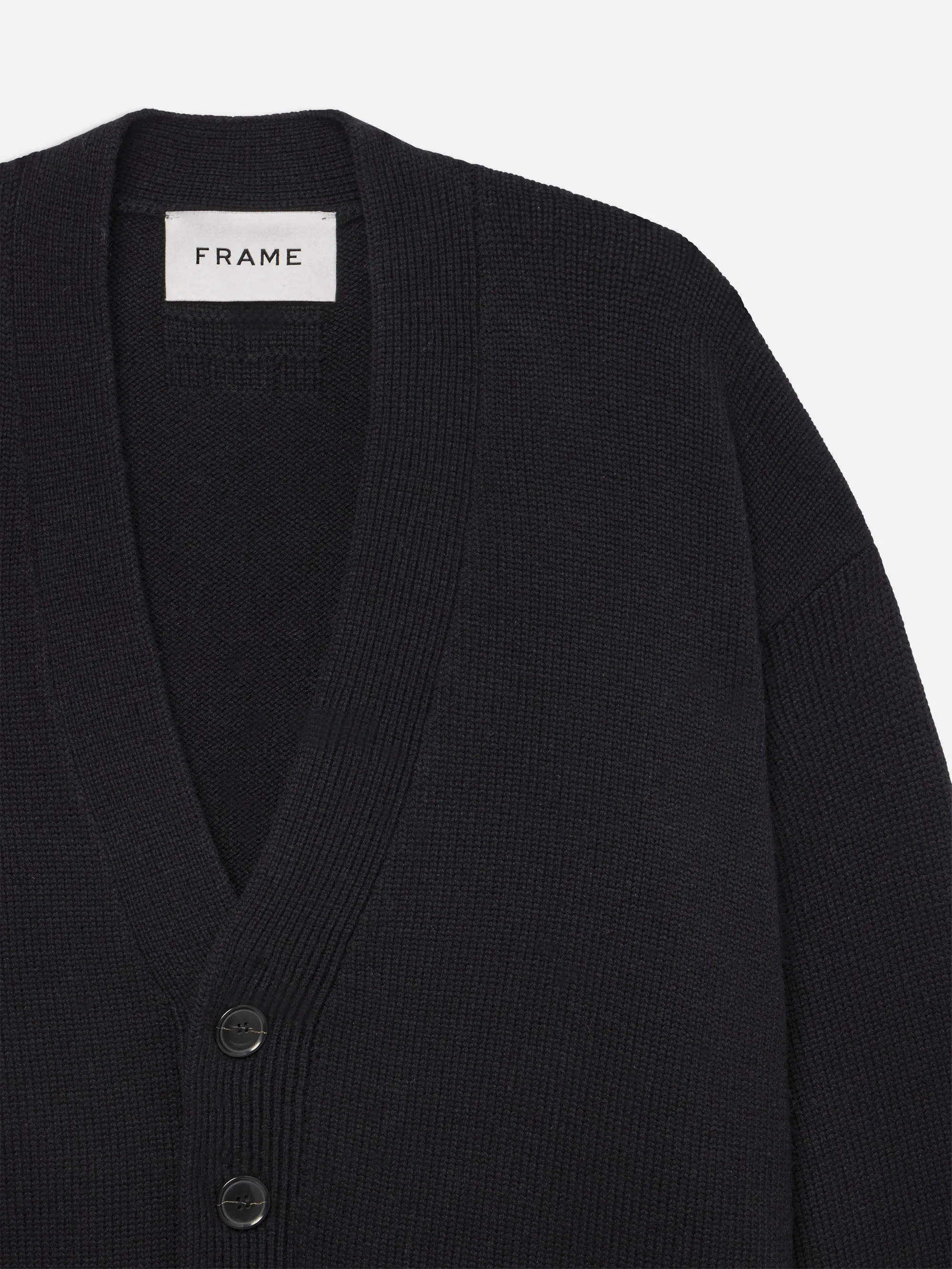 Rib Cardigan -- Black