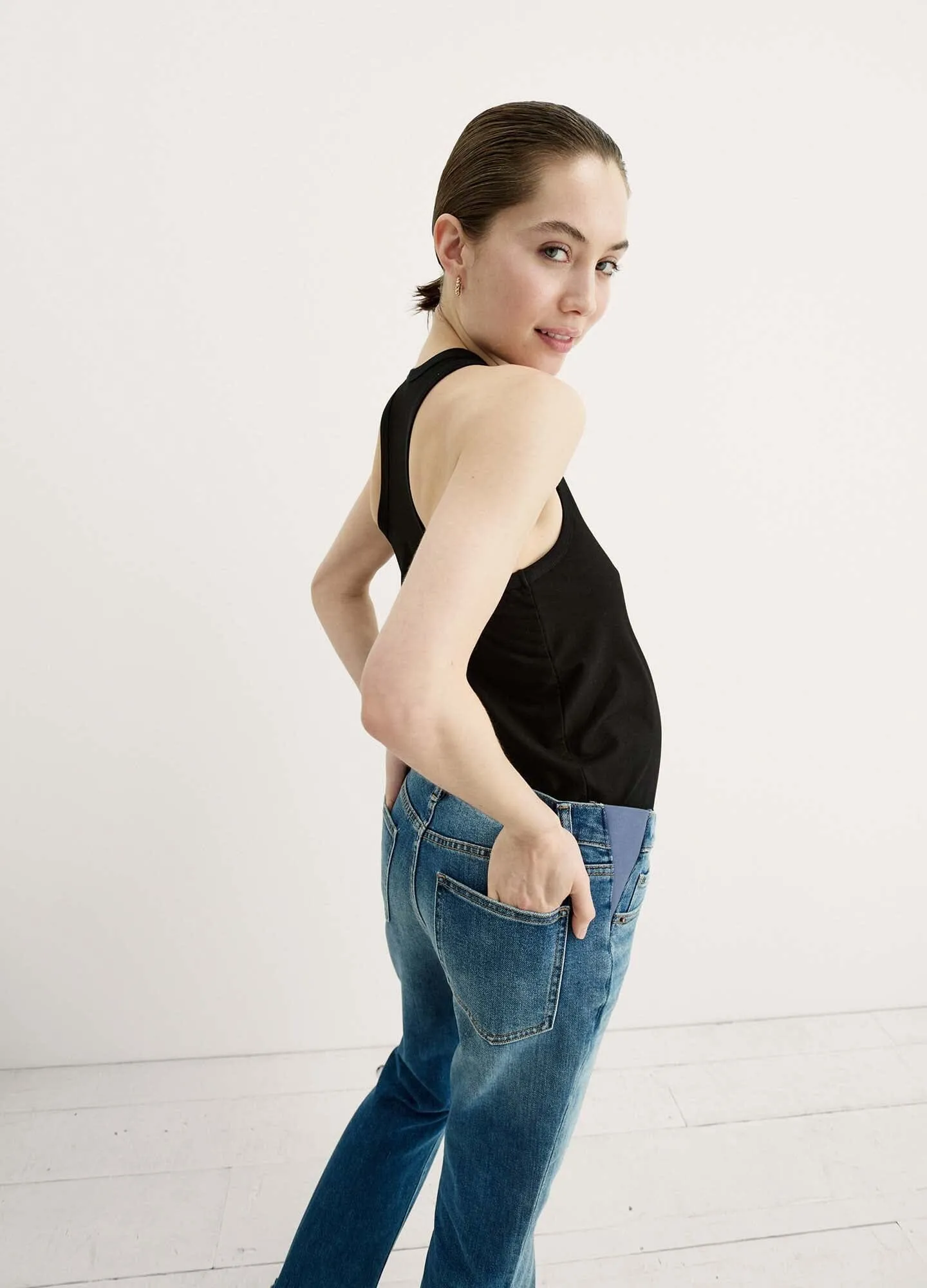 The Crop Maternity Jean