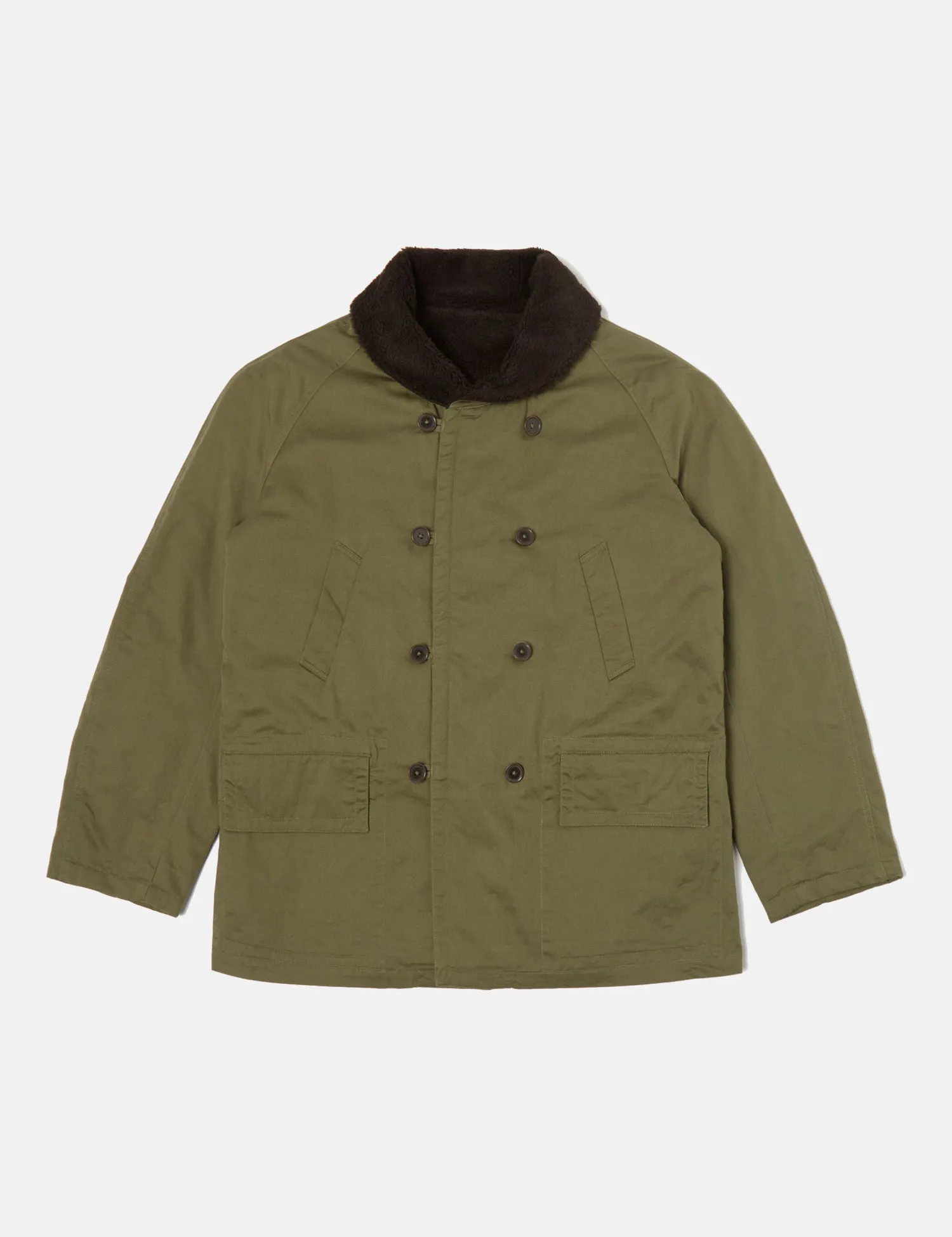 Universal Works Reversible Mackinaw Jacket - Light Olive Green