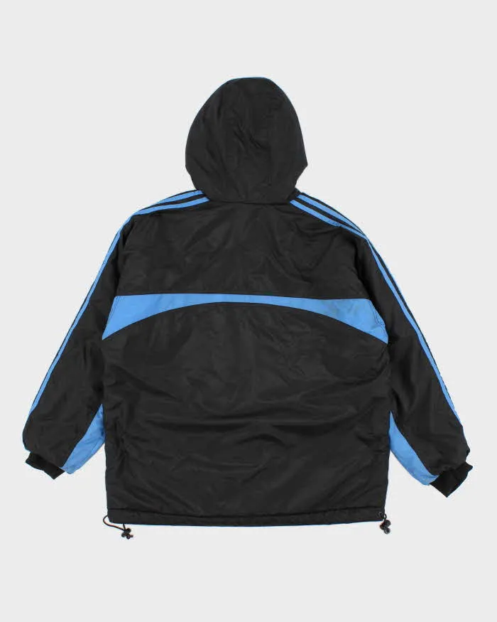 Vintage Men's Black Adidas Reversible Padded Jacket - L