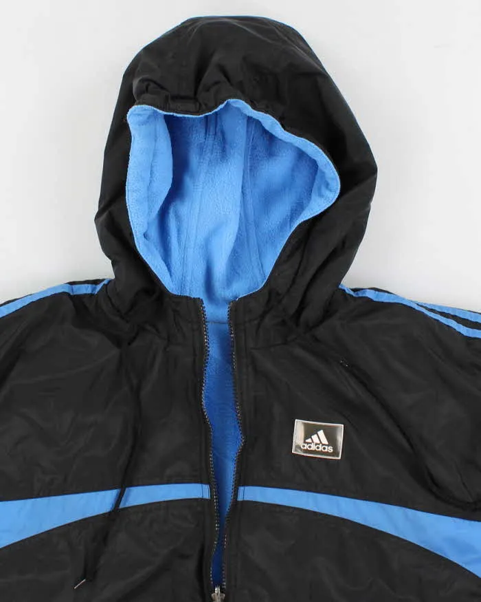 Vintage Men's Black Adidas Reversible Padded Jacket - L